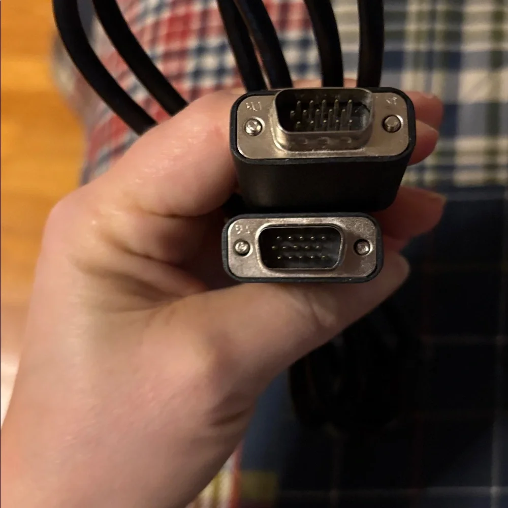 Black Electronic Cable with Proprietary Connector